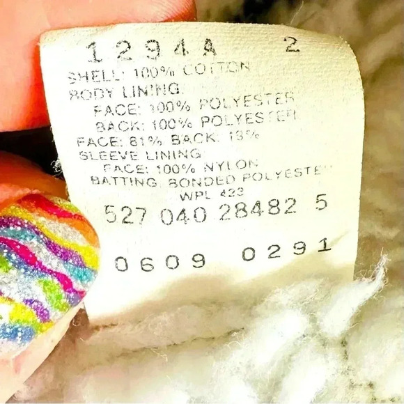 Vintage Unisex Levi’s Sherpa Jacket Raw Denim W Harley Davidson Patch - Picture 12 of 12